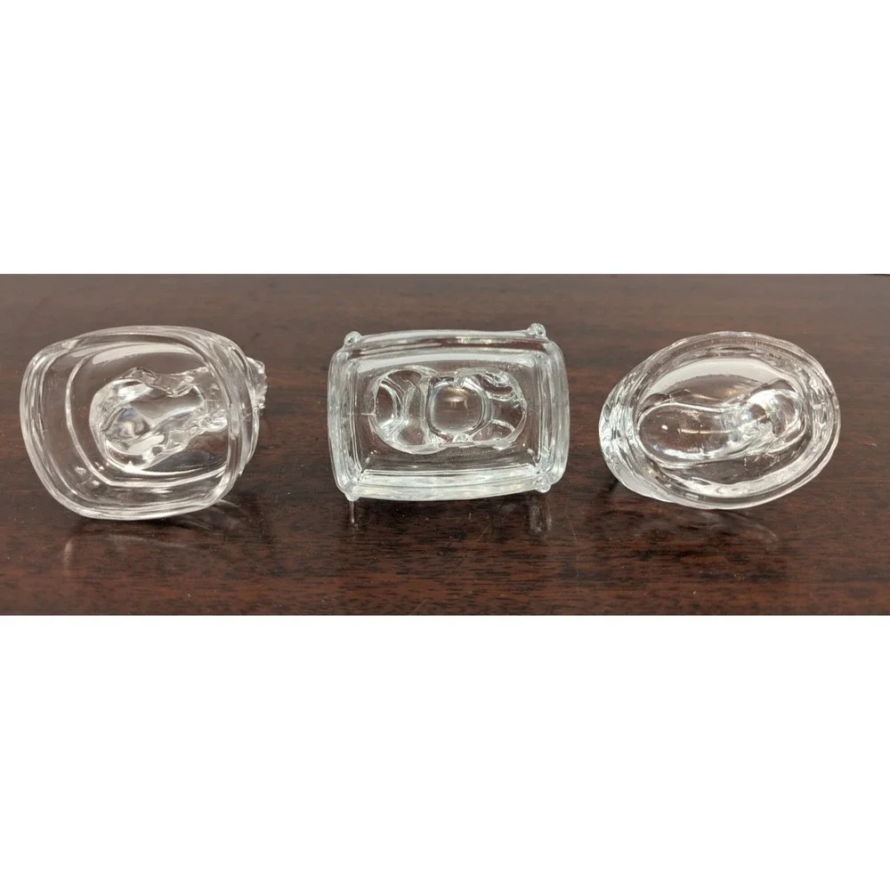 Vintage Avon Crystal Cats Lot of 3 Lead Crystal Figurines 1994 1995 Clear Glass